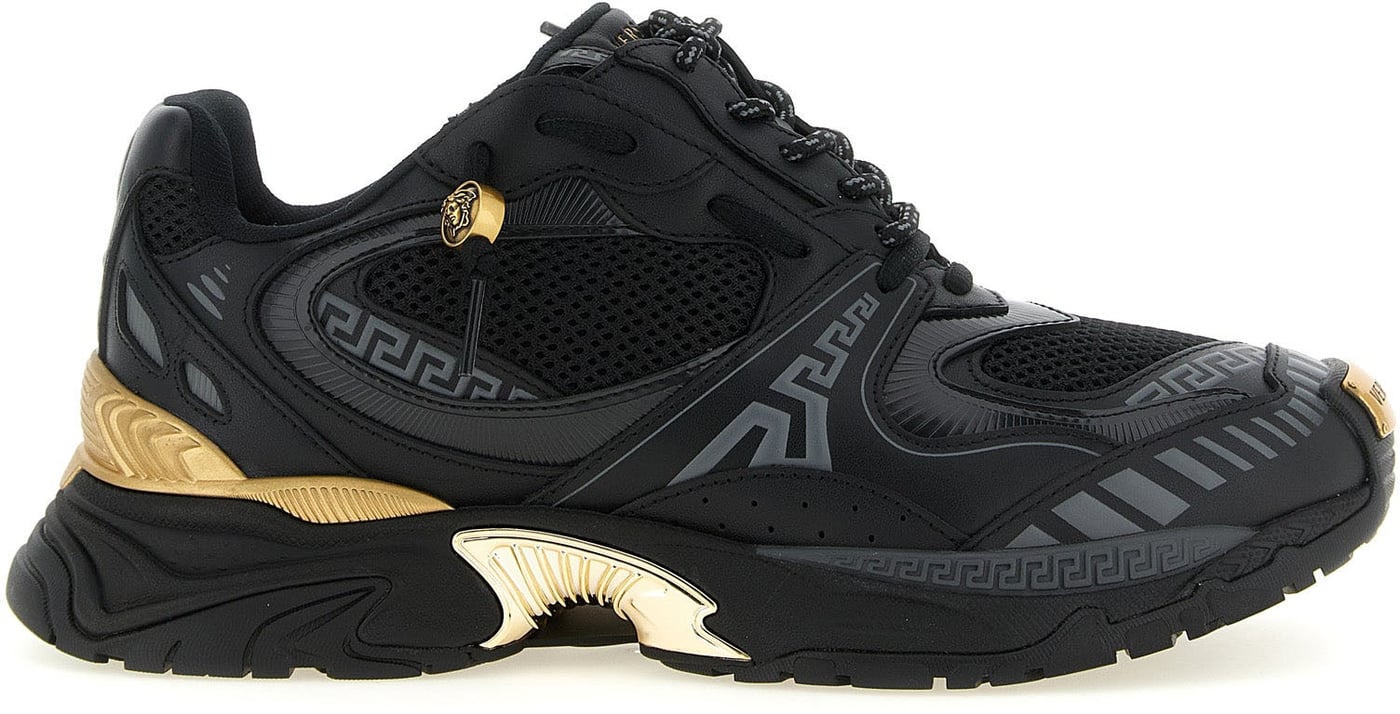 Versace Multicolor Calfskin Athletic Sneakers
