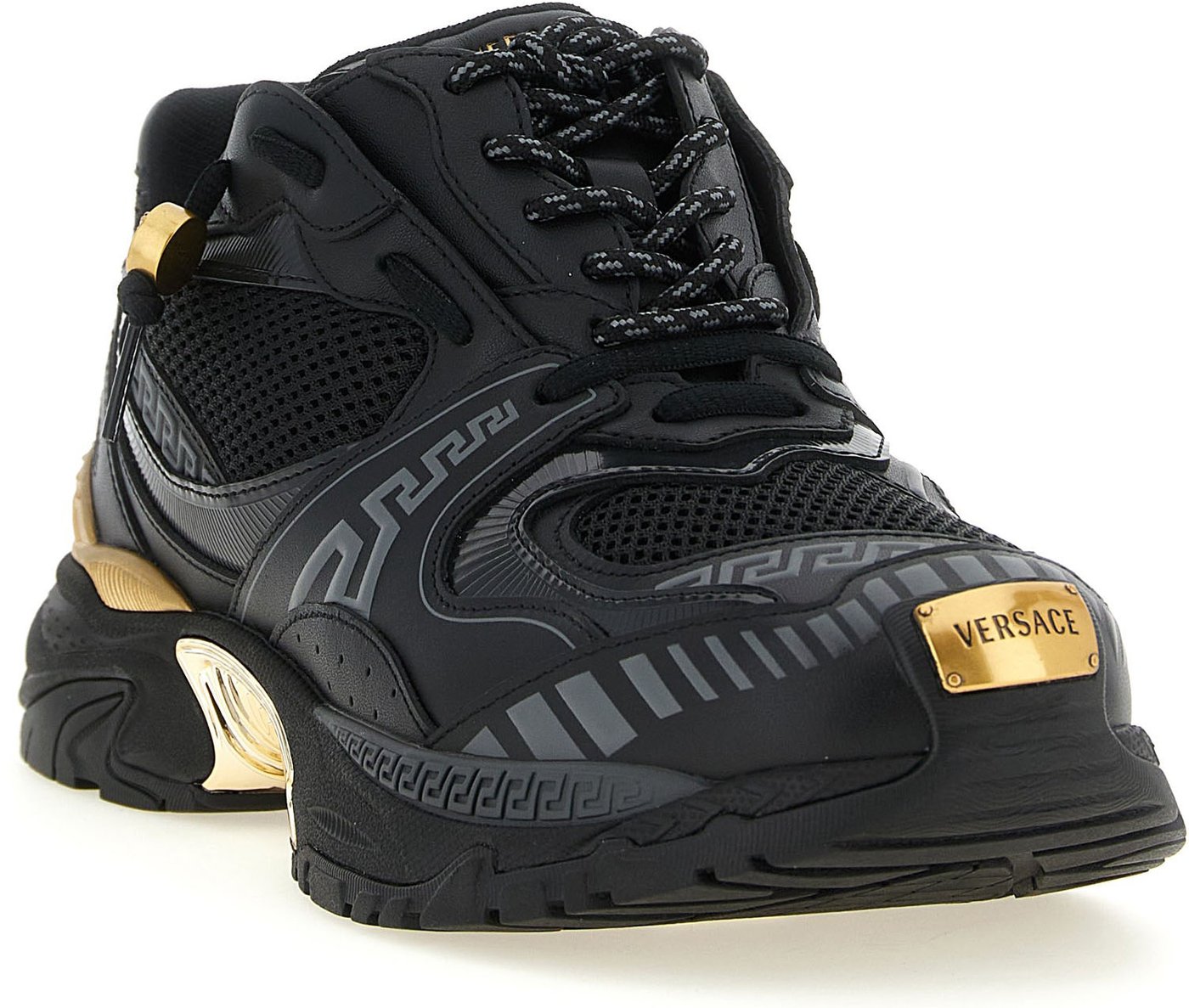 Versace Multicolor Calfskin Athletic Sneakers
