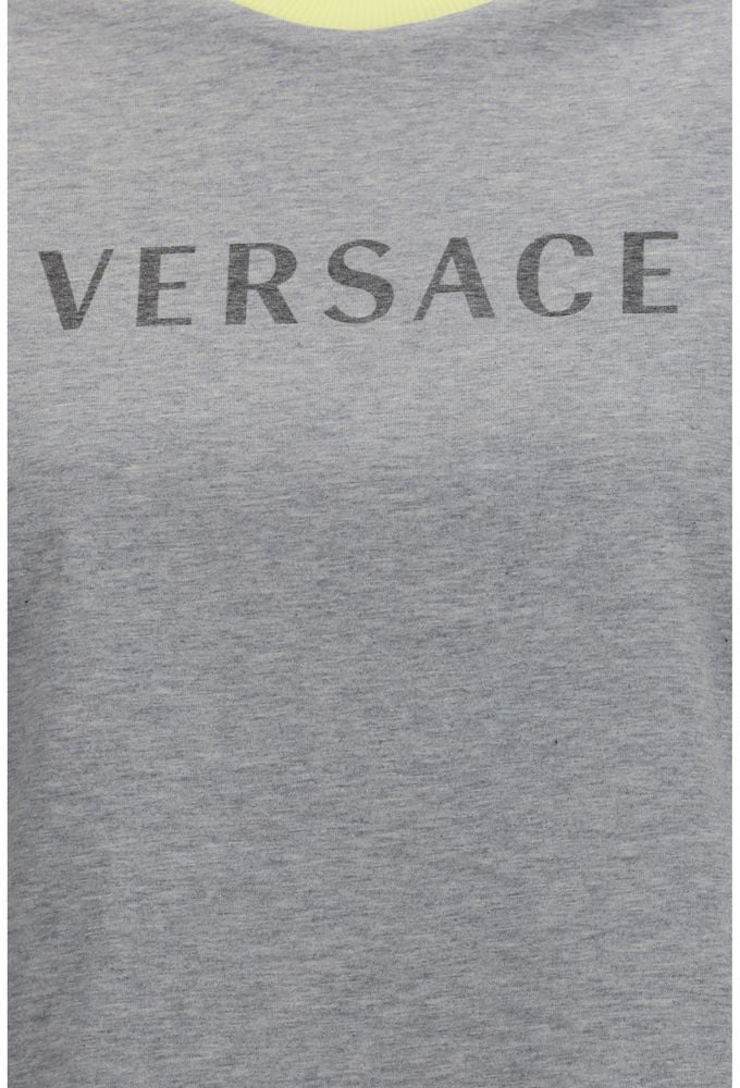Versace Gray Cotton T-Shirt