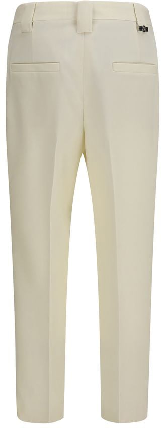 Versace Beige Wool Oves Aries Cropped Pants