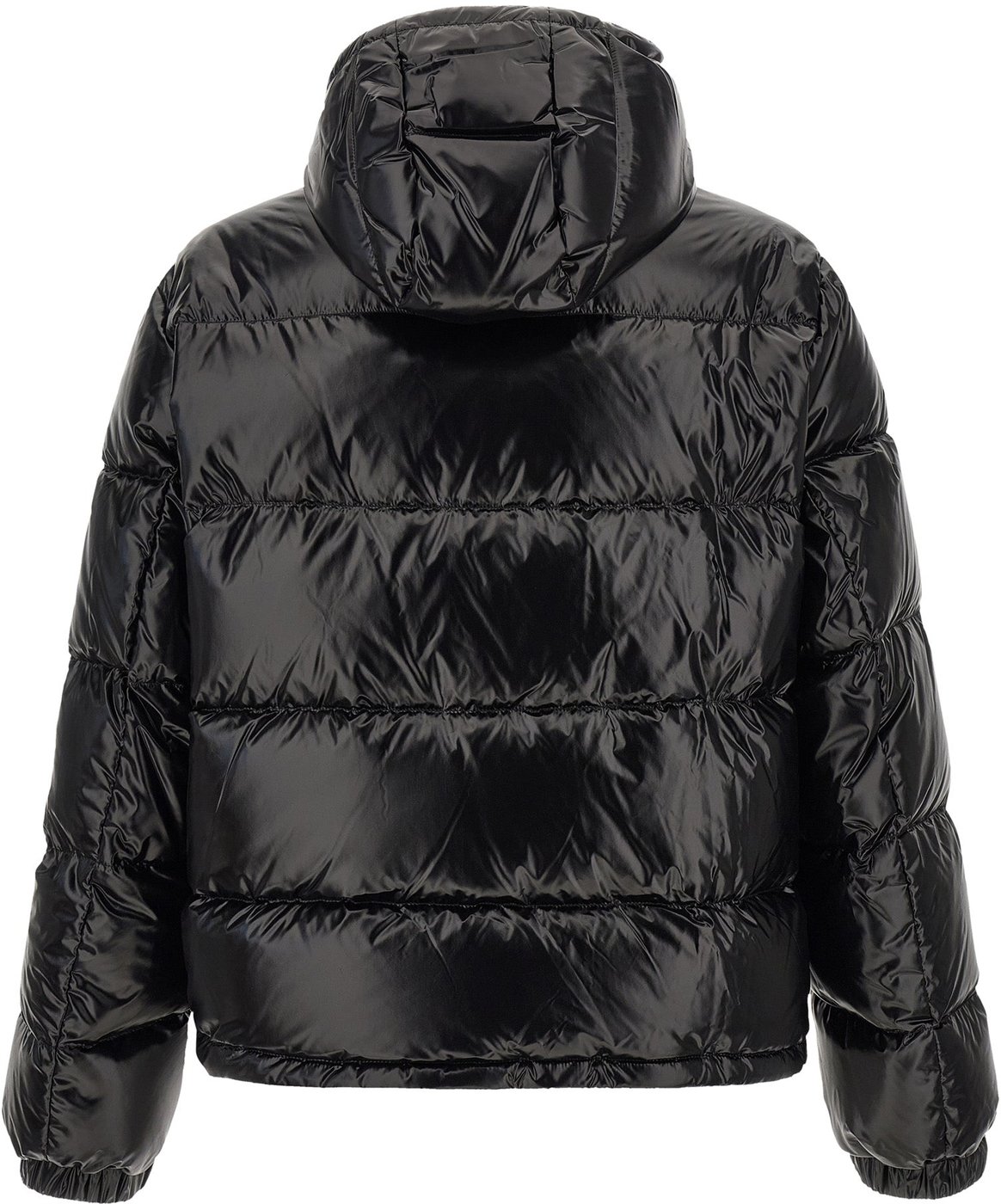 Versace Black Nylon Full-Length Jacket