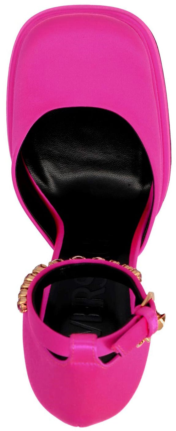 Versace Fuchsia Viscose Platform Pumps