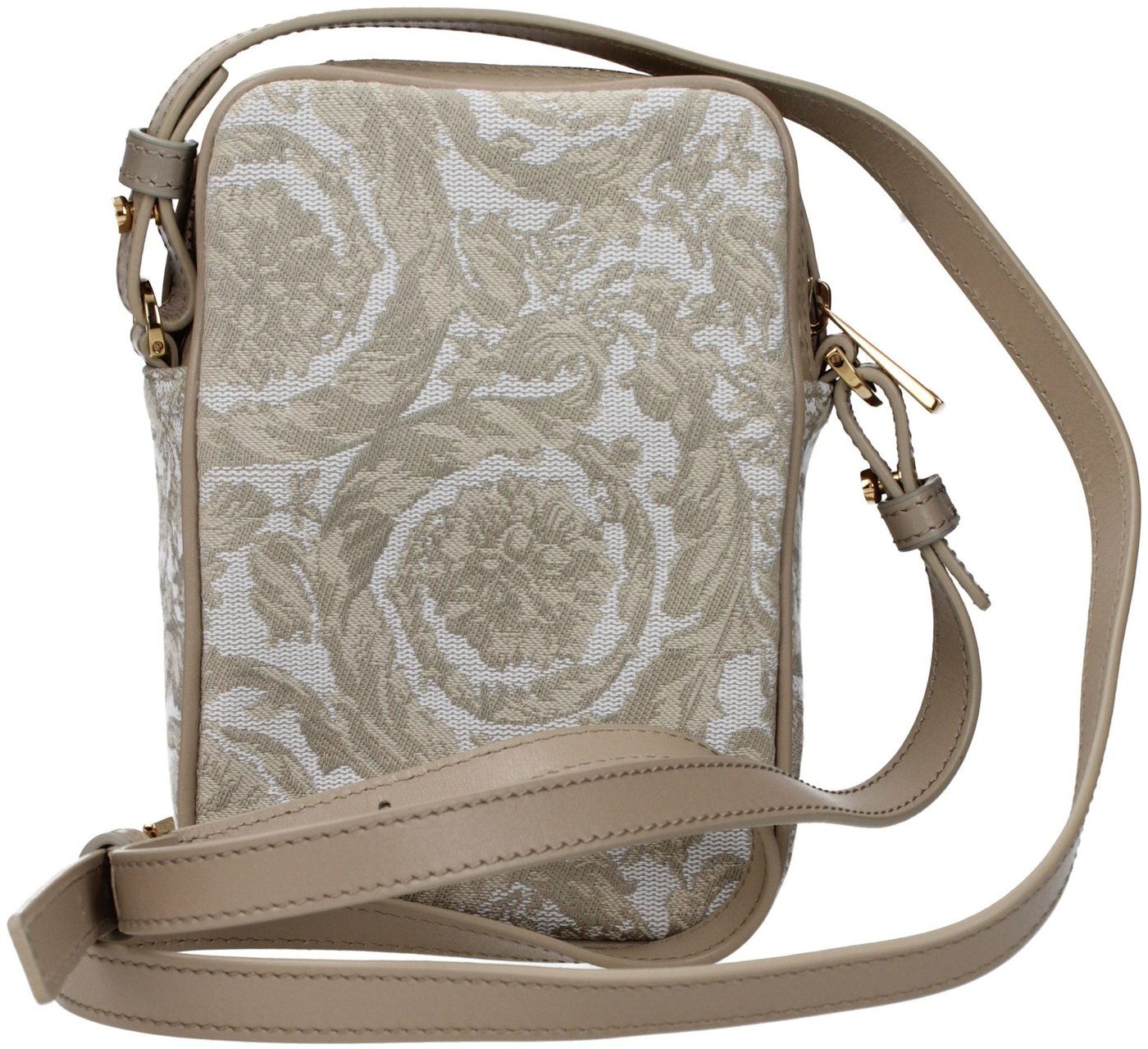 Versace Beige Fabric Crossbody Bag