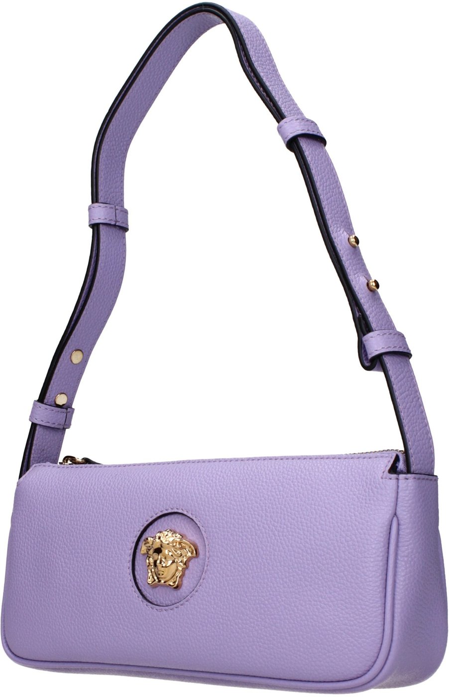 Versace Purple Leather Shoulder Bag