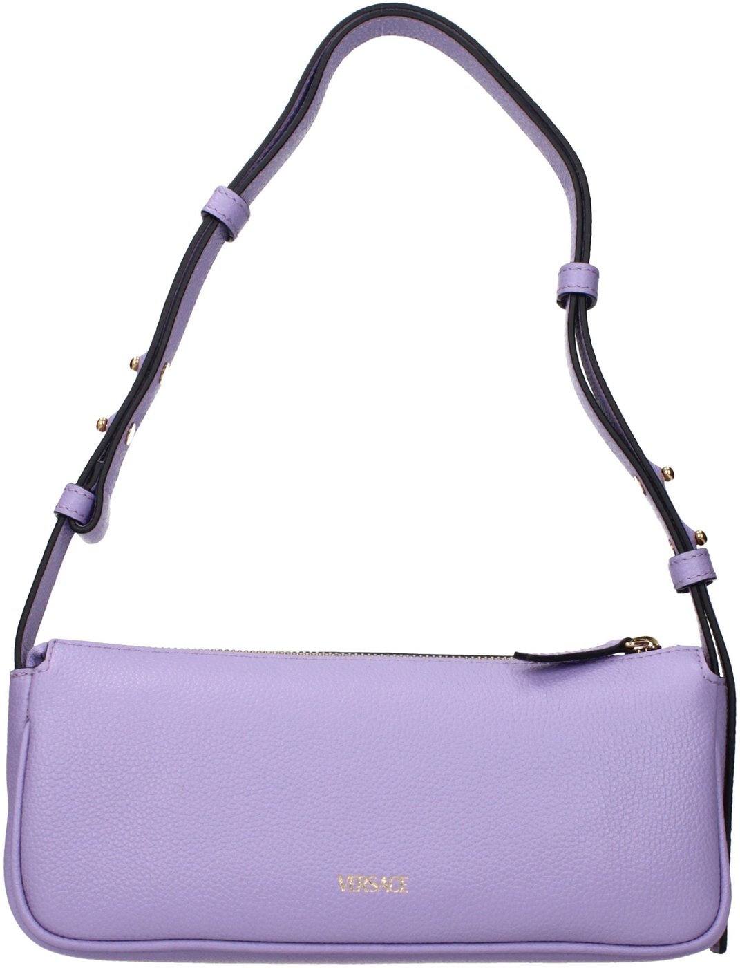 Versace Purple Leather Shoulder Bag