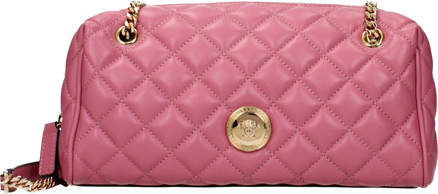 Versace Pink Leather Shoulder Bag