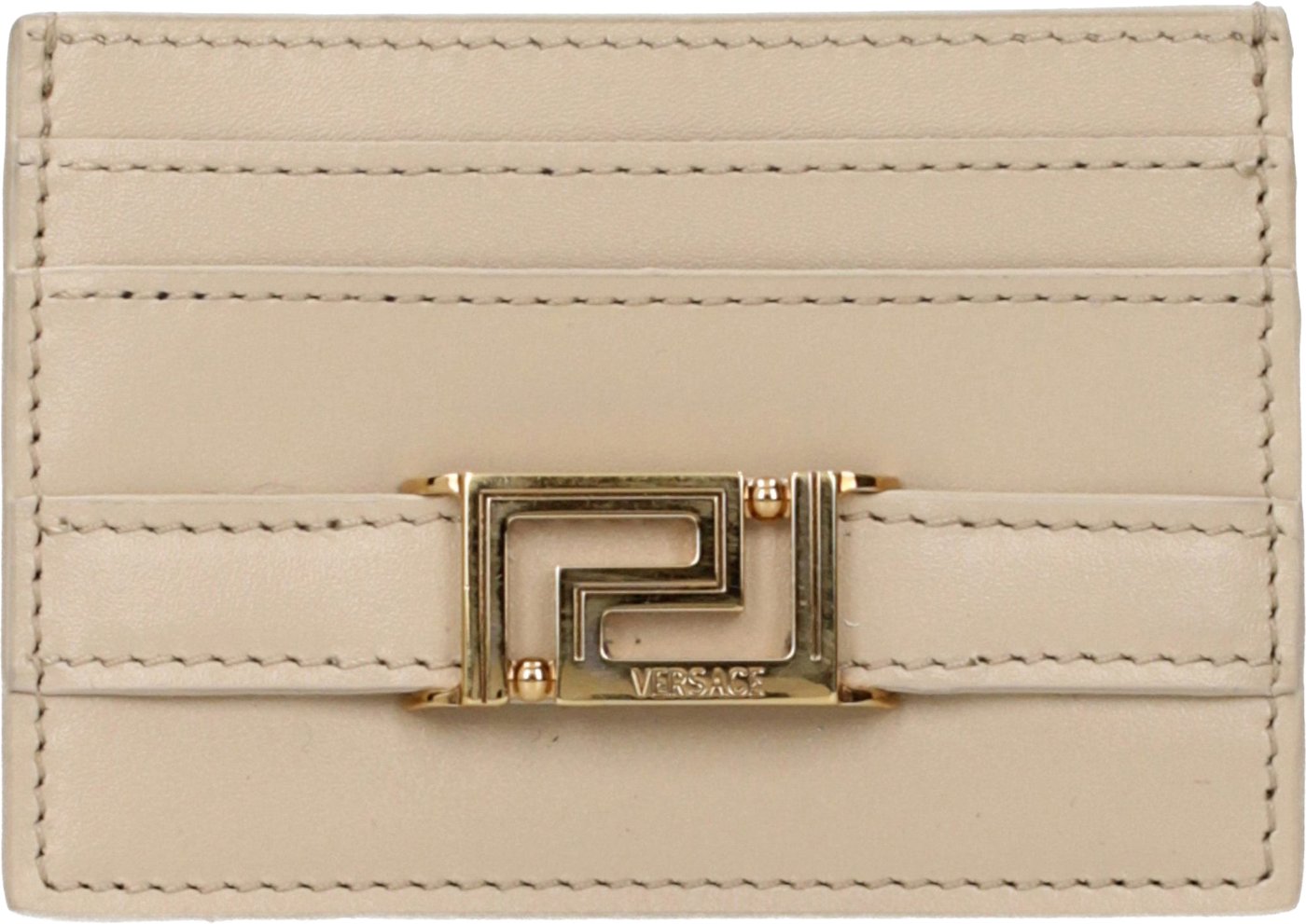 Versace Beige Leather Cardholder