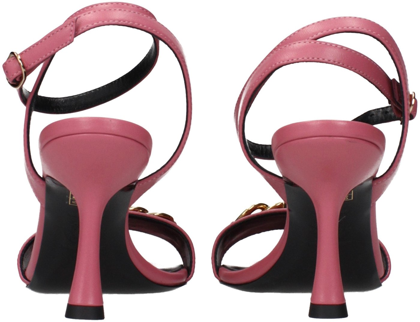 Versace Pink Leather Stiletto Heel Sandals