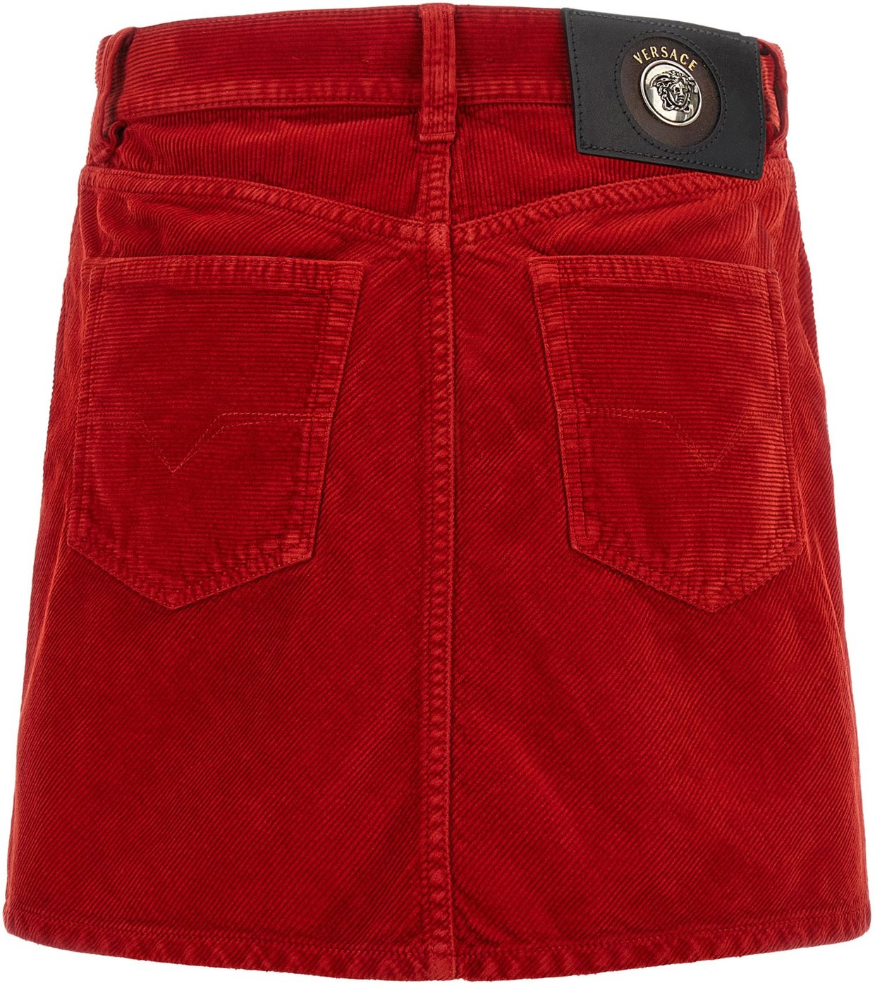 Versace Red Cotton Long Skirt