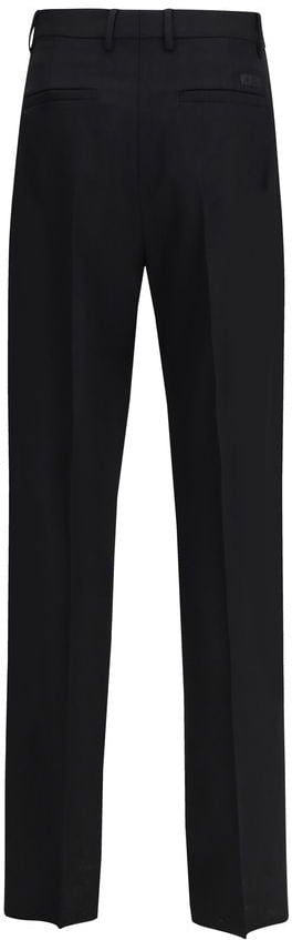 Versace Black Wool Oves Aries Dress Pants