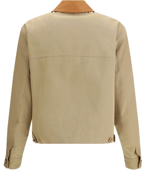 Versace Beige Cotton Full-Length Jacket