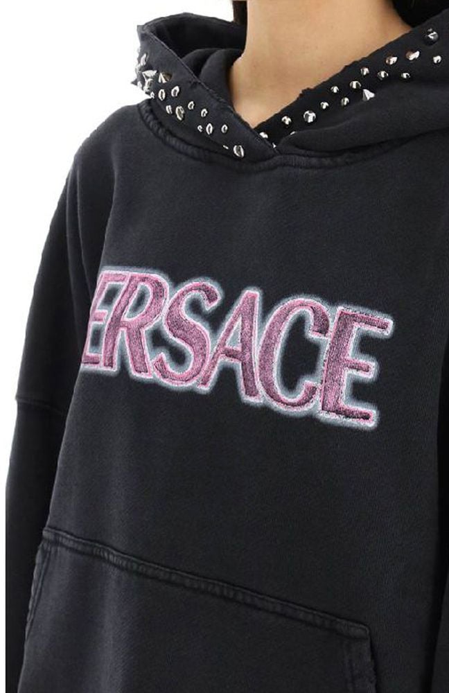 Versace Black Cotton Sweatshirt