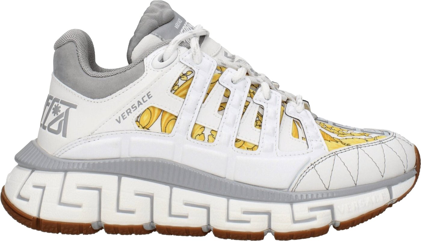 Versace White Fabric Athletic Sneakers