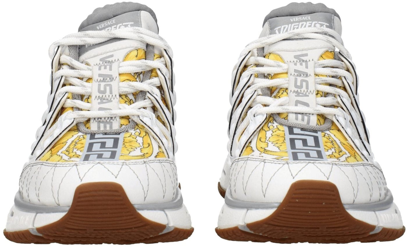 Versace White Fabric Athletic Sneakers