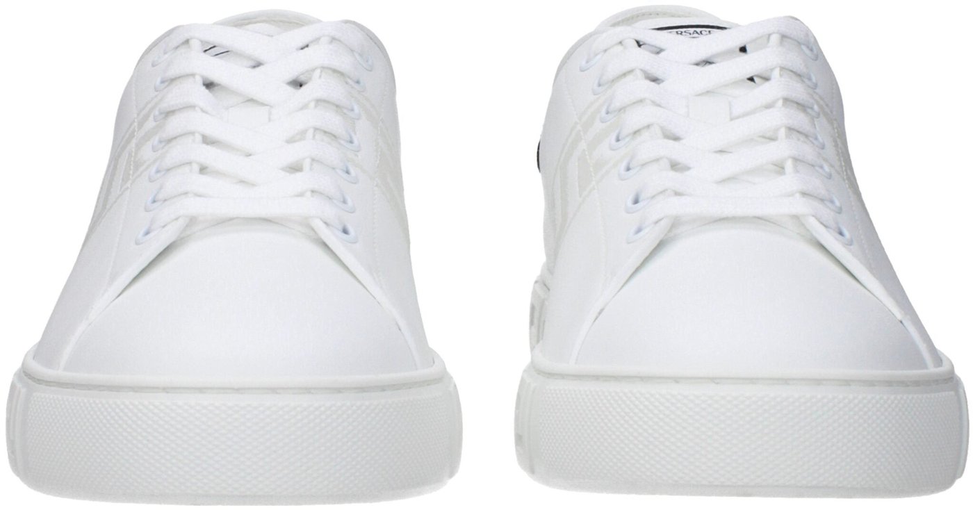 Versace White Leather Low Top Sneakers