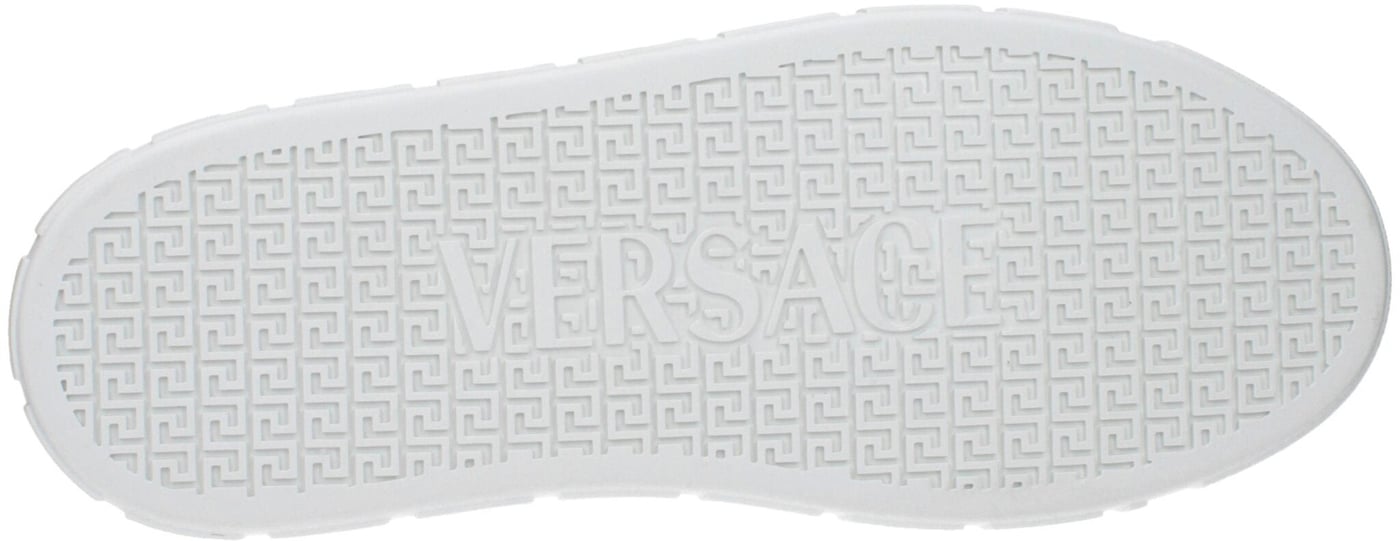 Versace White Leather Low Top Sneakers