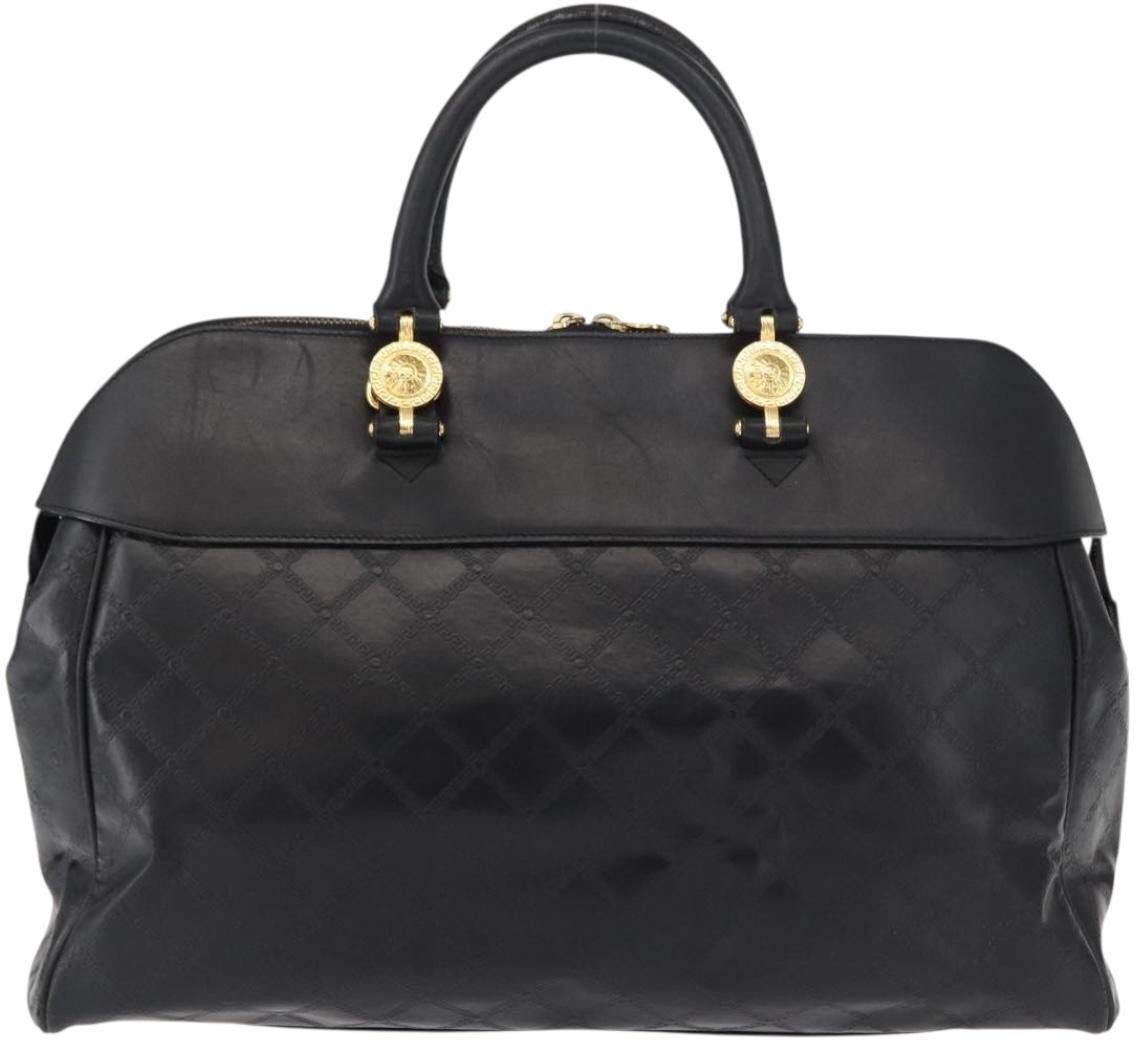 Versace Vintage Sun Duffle Embossed Leather Large
