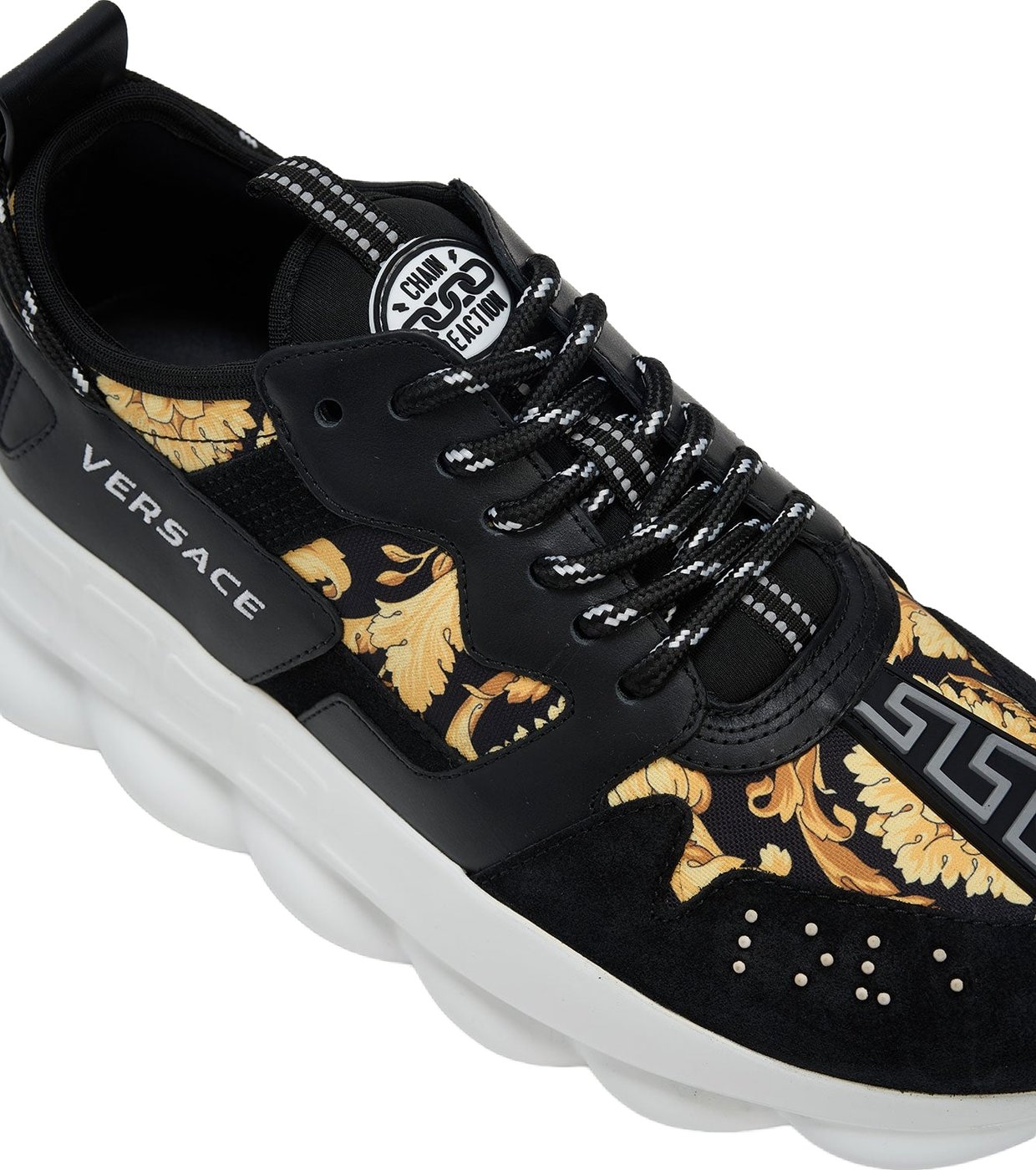 Versace Chain Reaction V2 Black Barocco Man Sneakers