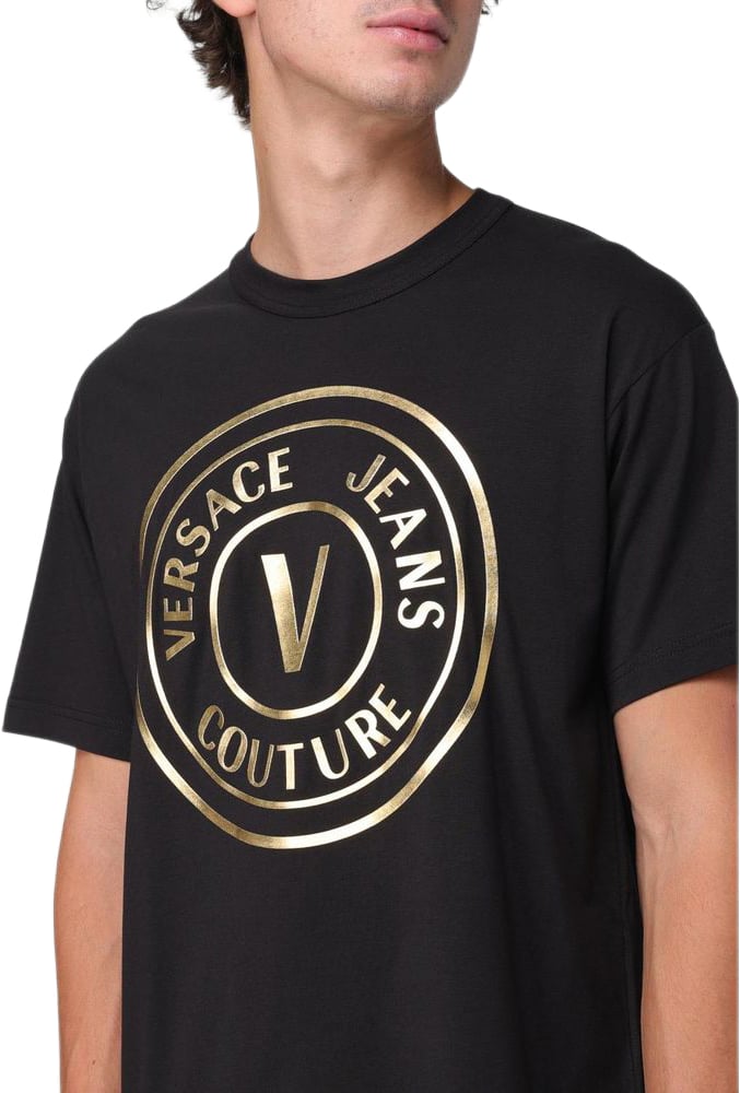Versace Jeans Black Cotton T-Shirt