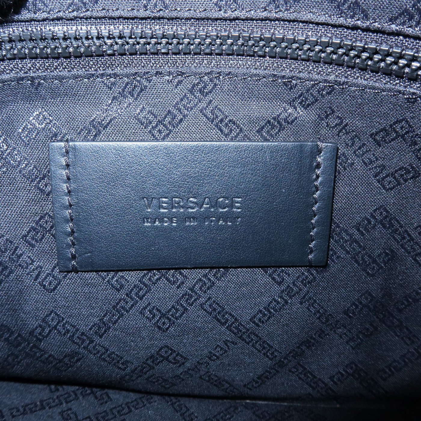 Versace Wristlet Printed Leather Medium