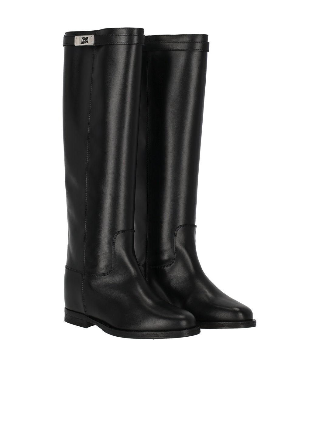 Patent Leather Knee-High Boots