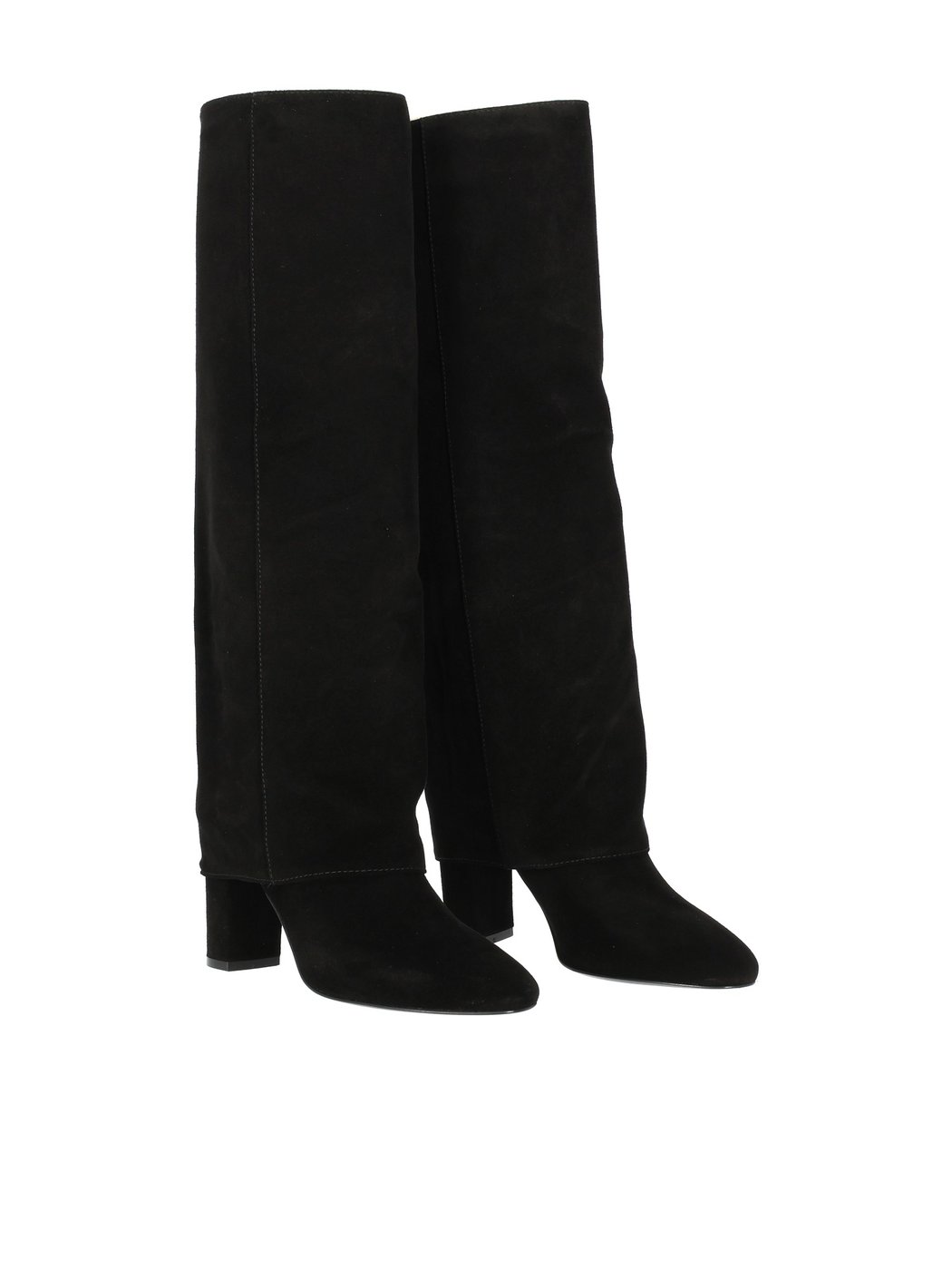 Fold-Over Cuff Wide-Leg Boots