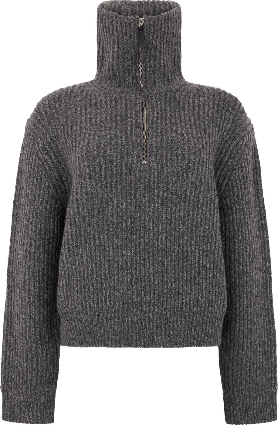 Sweater with zip collar