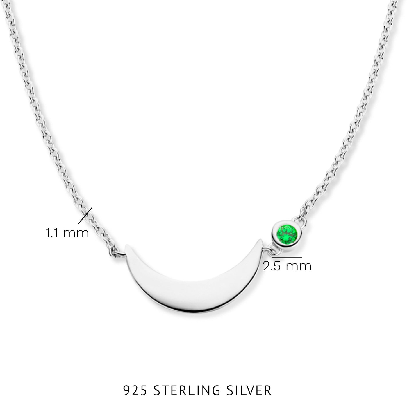 Violet Hamden Luna - Ketting - Zilver