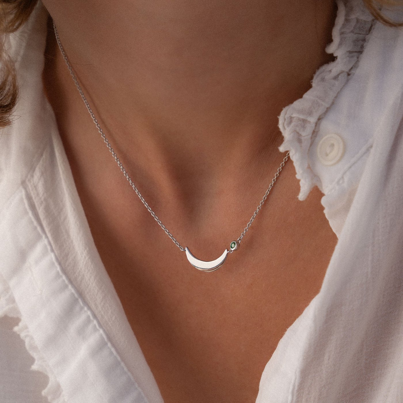 Violet Hamden Luna - Ketting - Zilver