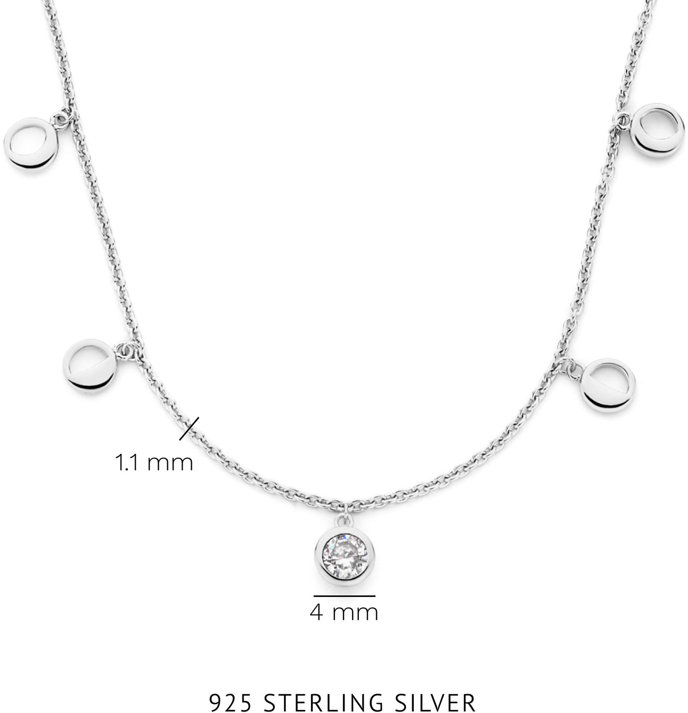 Violet Hamden Luna - Ketting - Zilver