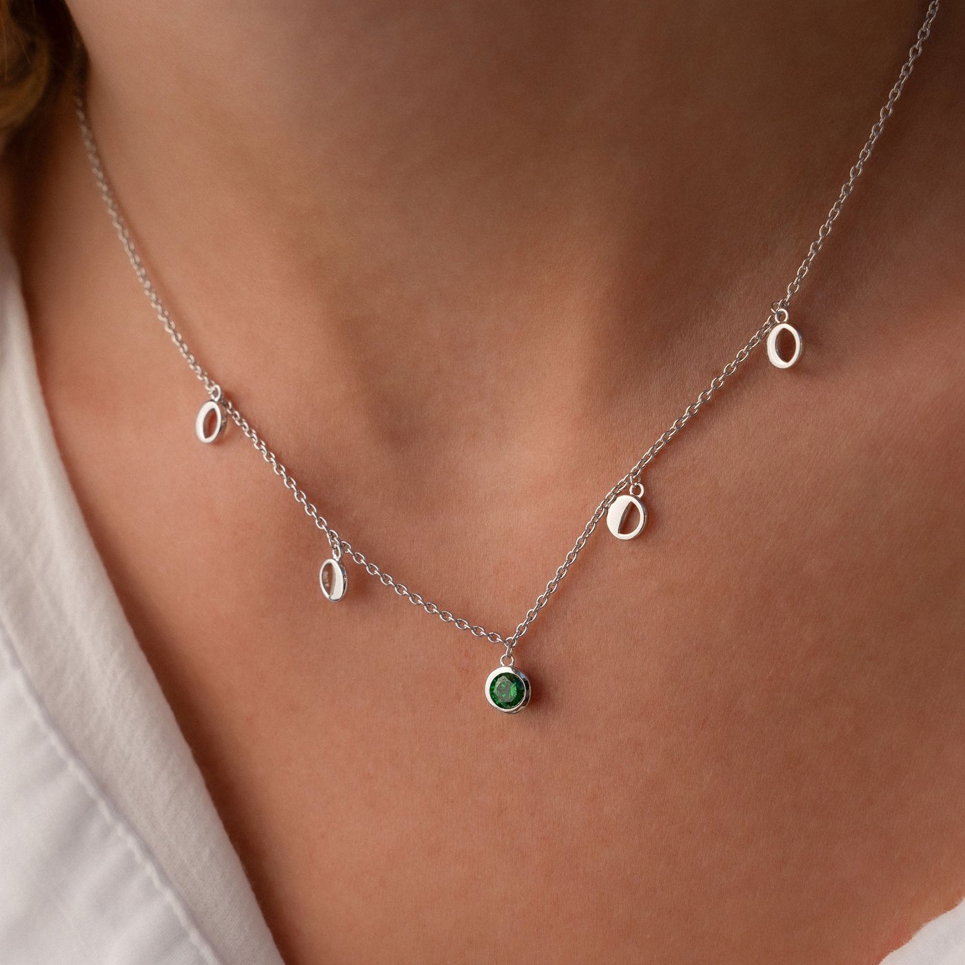 Violet Hamden Luna - Ketting - Zilver