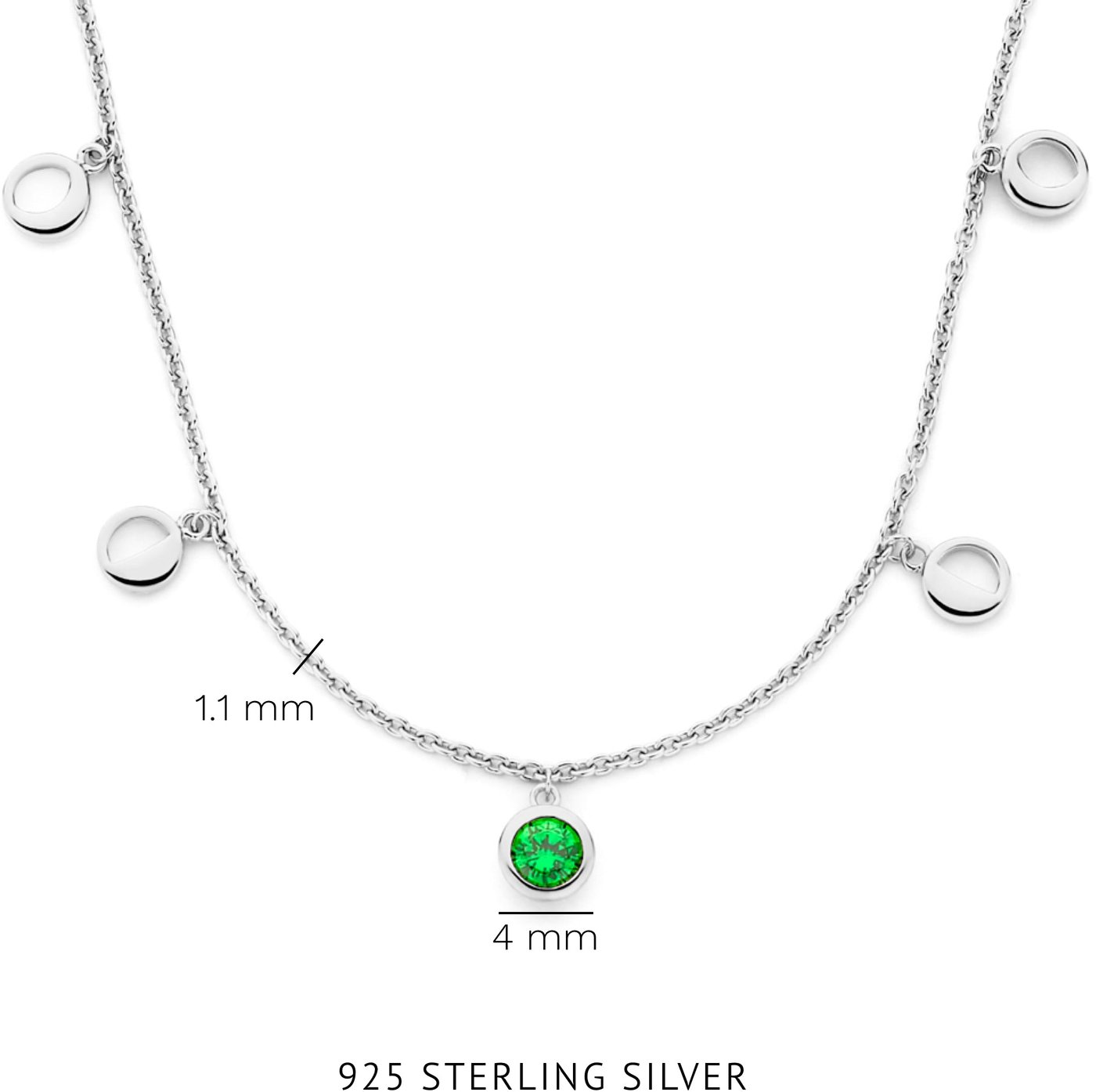 Violet Hamden Luna - Ketting - Zilver
