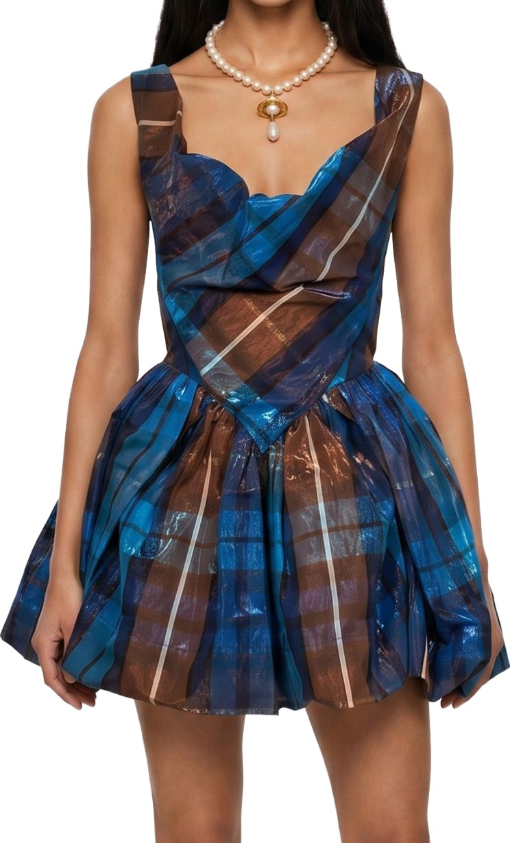 Dresses Blue/Brown