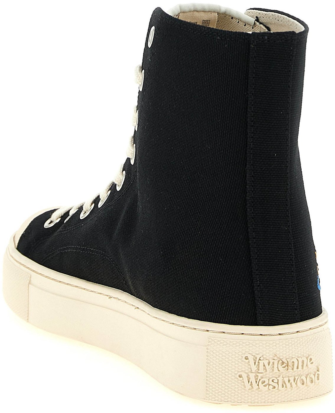 Vivienne Westwood Bicolor Cotton High Top Sneakers