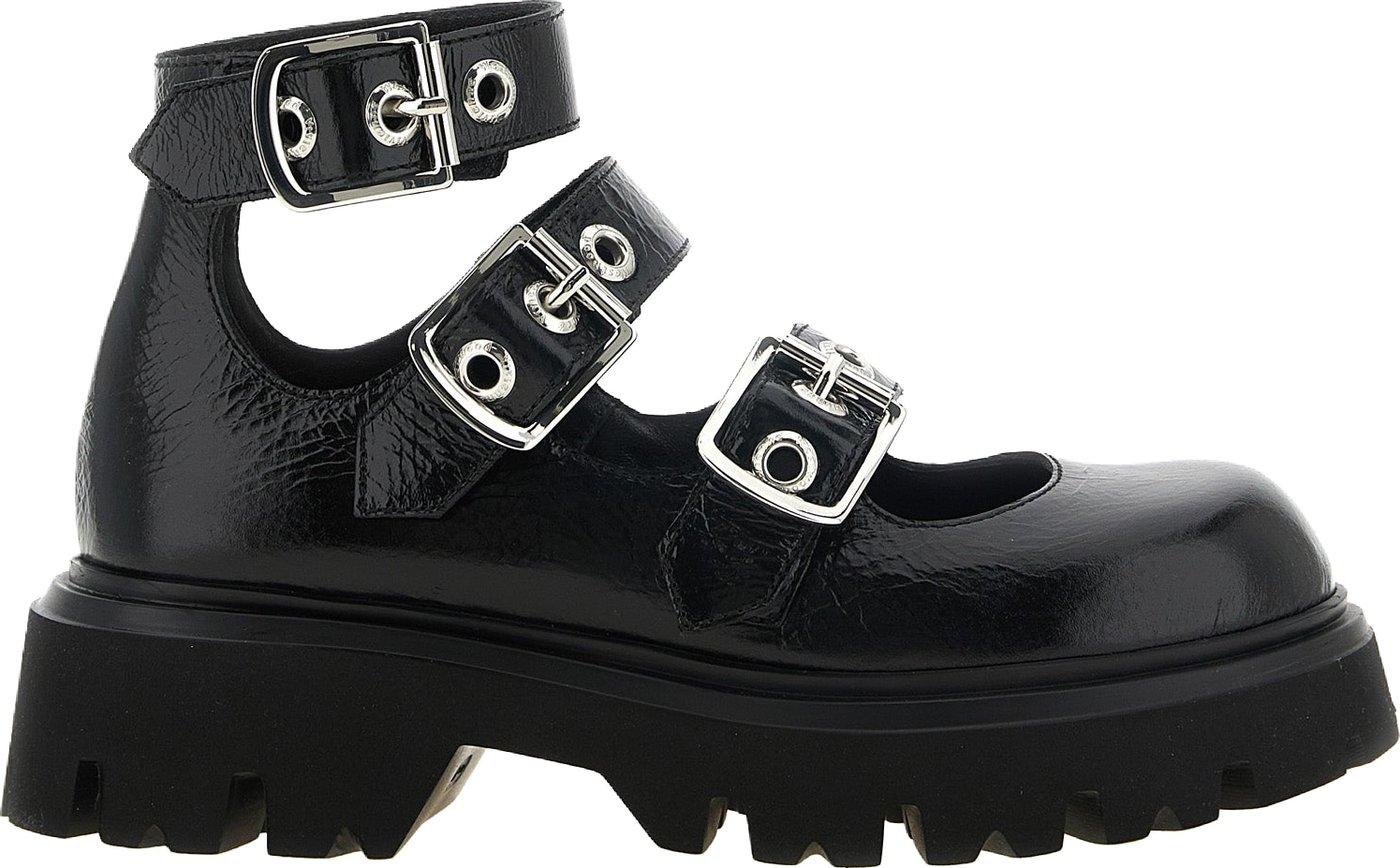 Vivienne Westwood Black Calfskin Ballet Flats