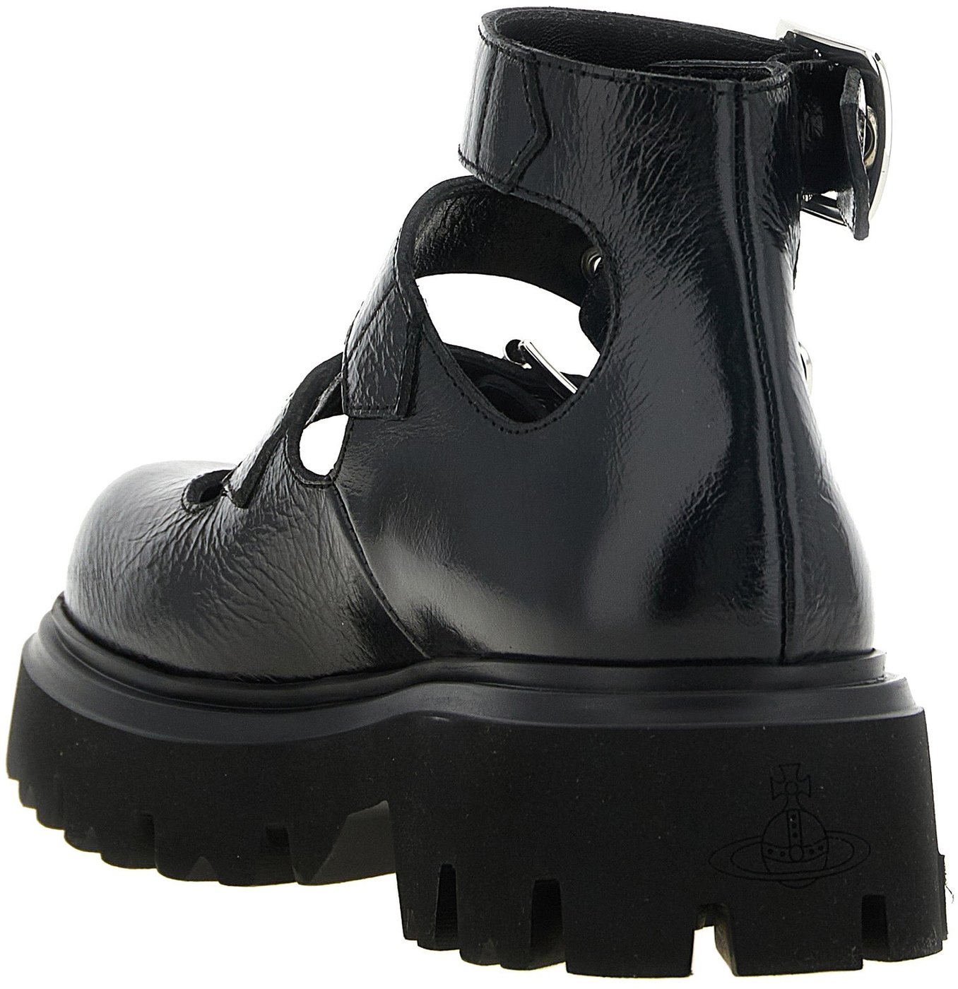 Vivienne Westwood Black Calfskin Ballet Flats