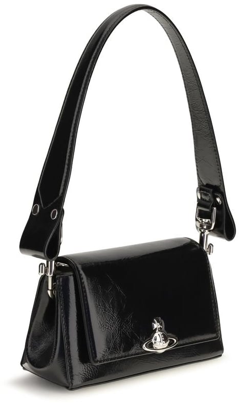 Vivienne Westwood Black Calf Leather Bos Taurus Shoulder Bag