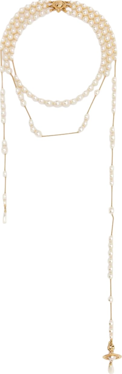 Broken Pearl Necklace Gold/pearl/multi