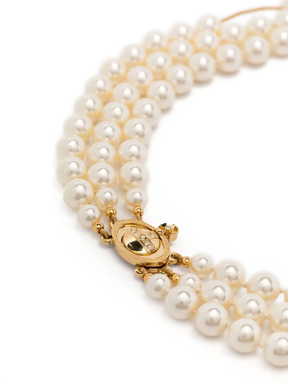 Broken Pearl Necklace Gold/pearl/multi