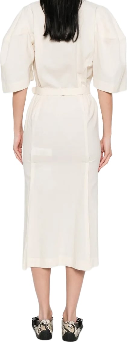 Belted Loop Midi Dress Cream