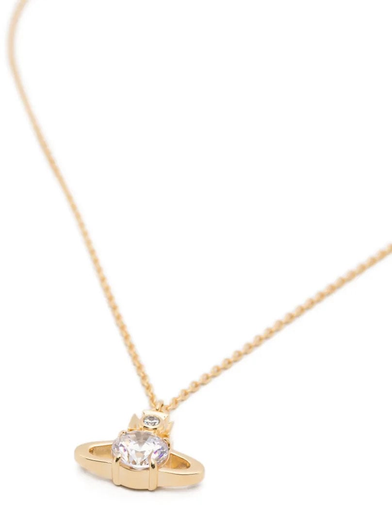 Reina Large Pendant Gold / White