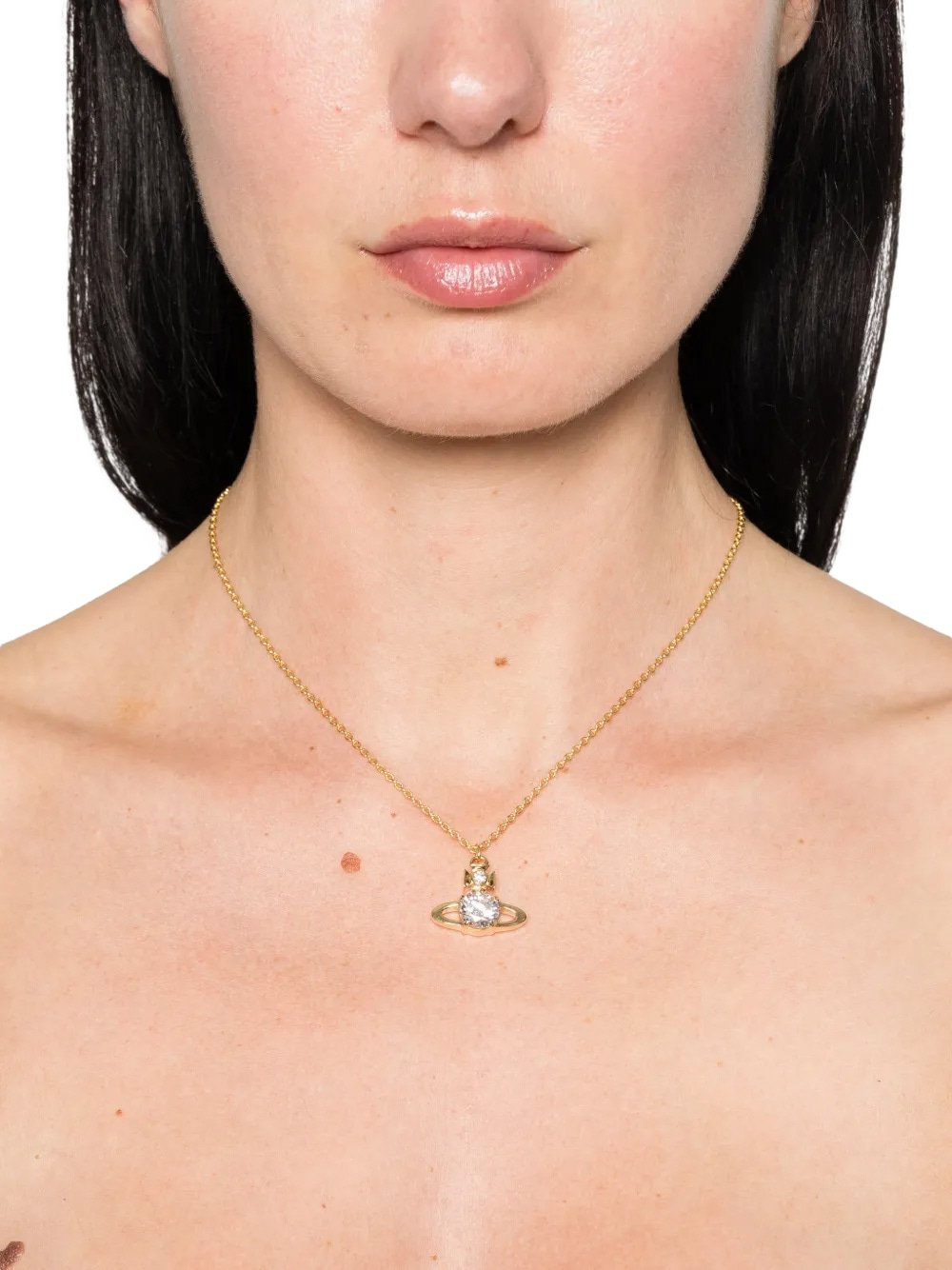 Reina Large Pendant Gold / White