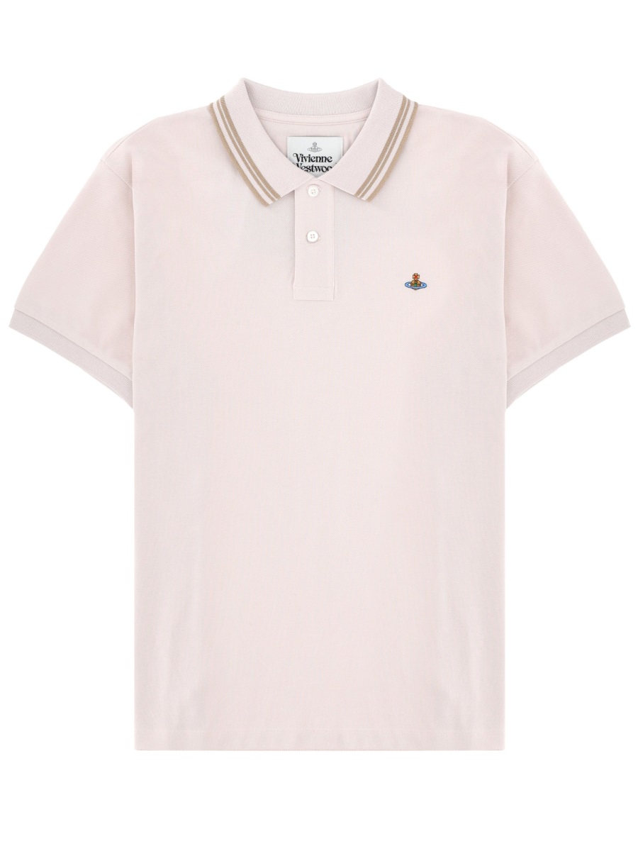 Classic Striped Embroidered Chest Polo Shirt
