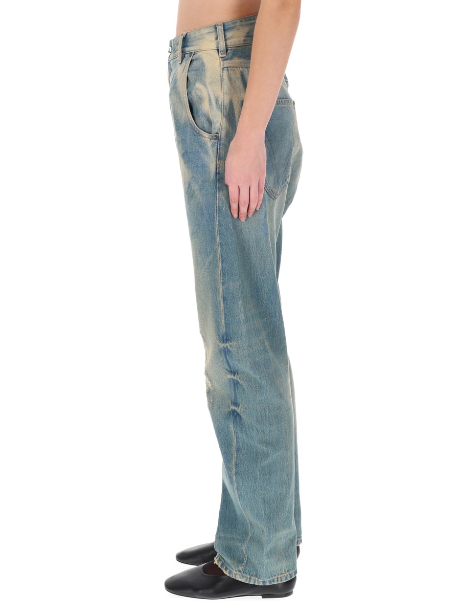 Buckle Back High-Waisted Jeans