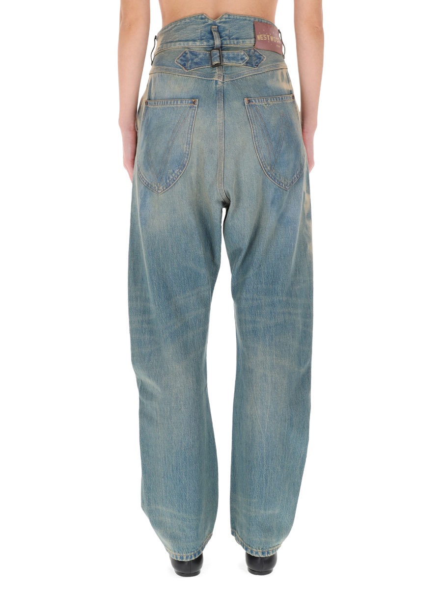 Buckle Back High-Waisted Jeans