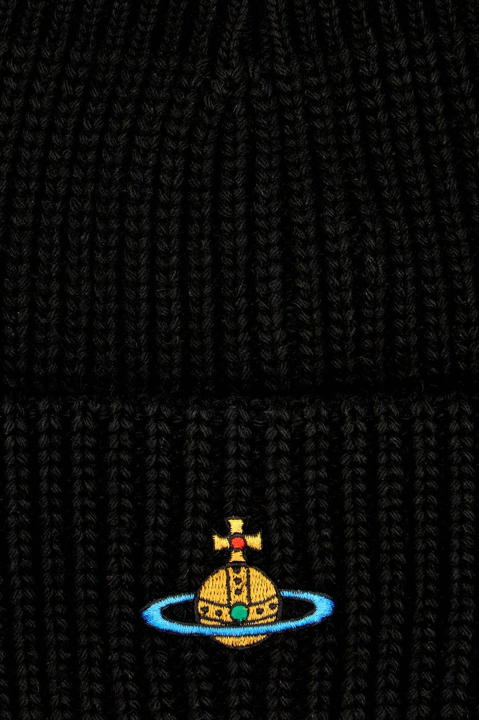 Vivienne Westwood Black wool beanie hat