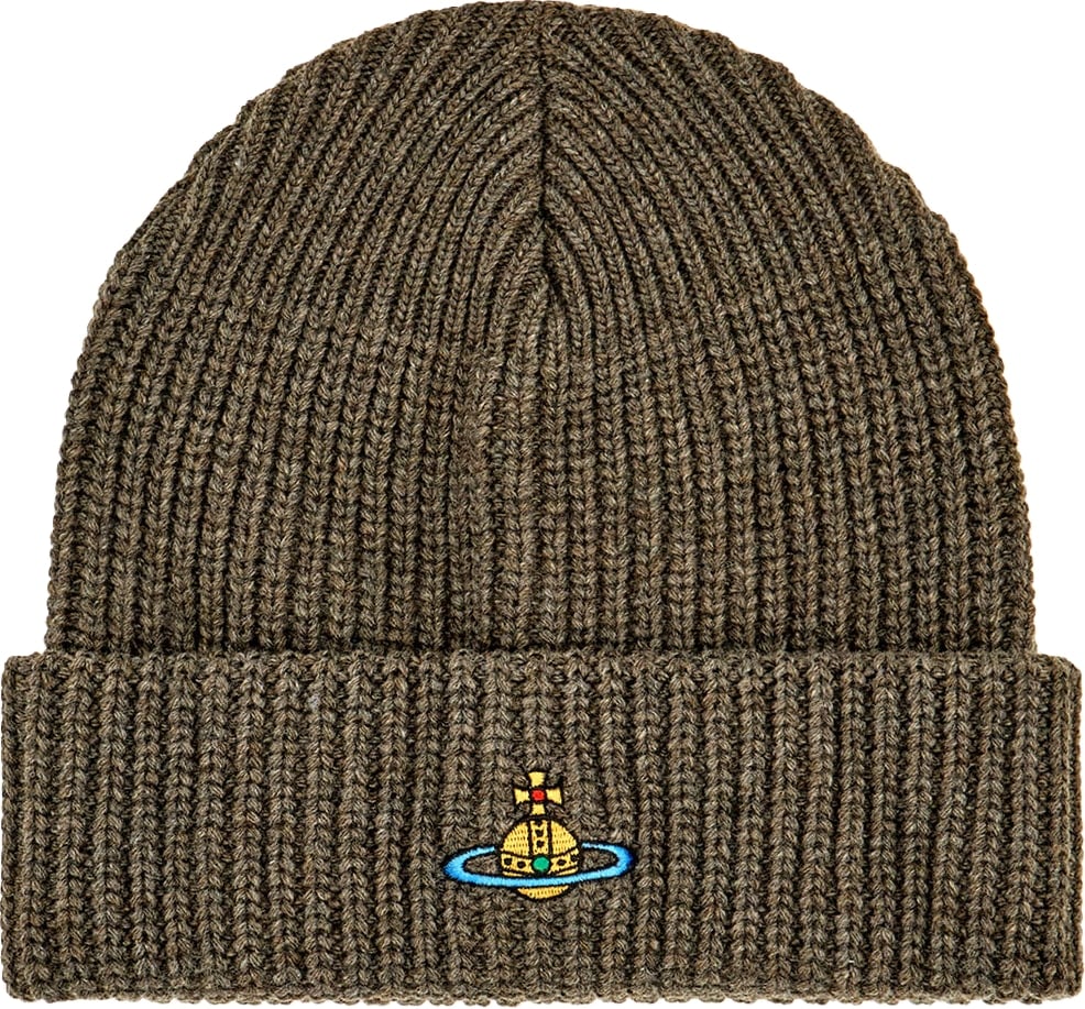 Vivienne Westwood Dark grey wool beanie hat