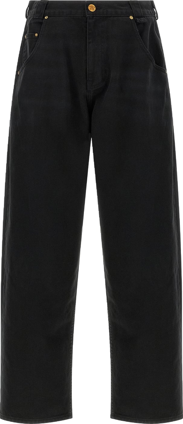 WILLY CHAVARRIA Black Cotton Relaxed Fit Jeans