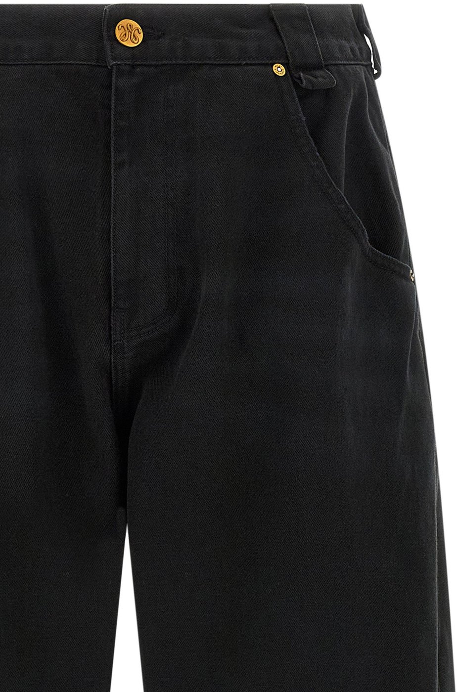 WILLY CHAVARRIA Black Cotton Relaxed Fit Jeans