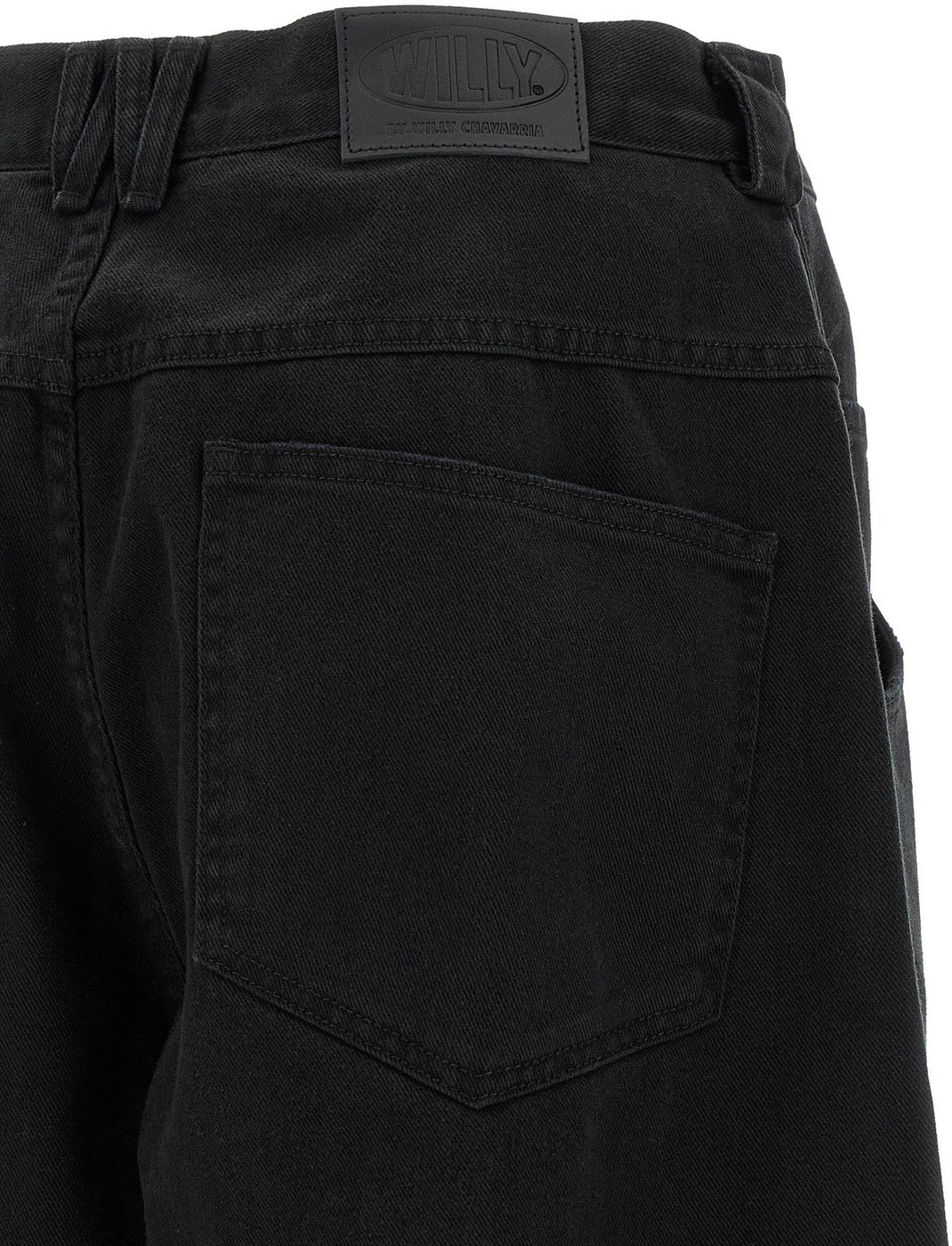 WILLY CHAVARRIA Black Cotton Relaxed Fit Jeans